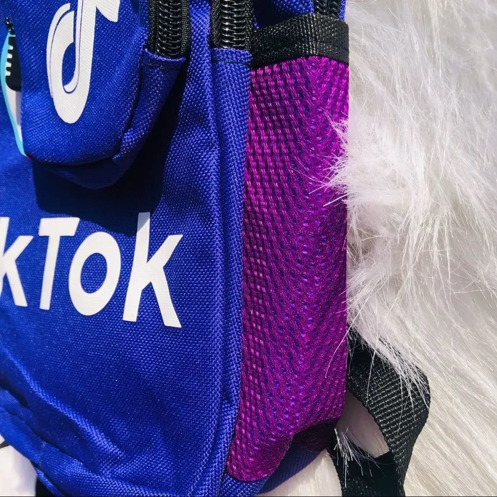 Brand New Trendy Kids Tik Tok School‎ Bagpack with coin purse (Purple)Small
